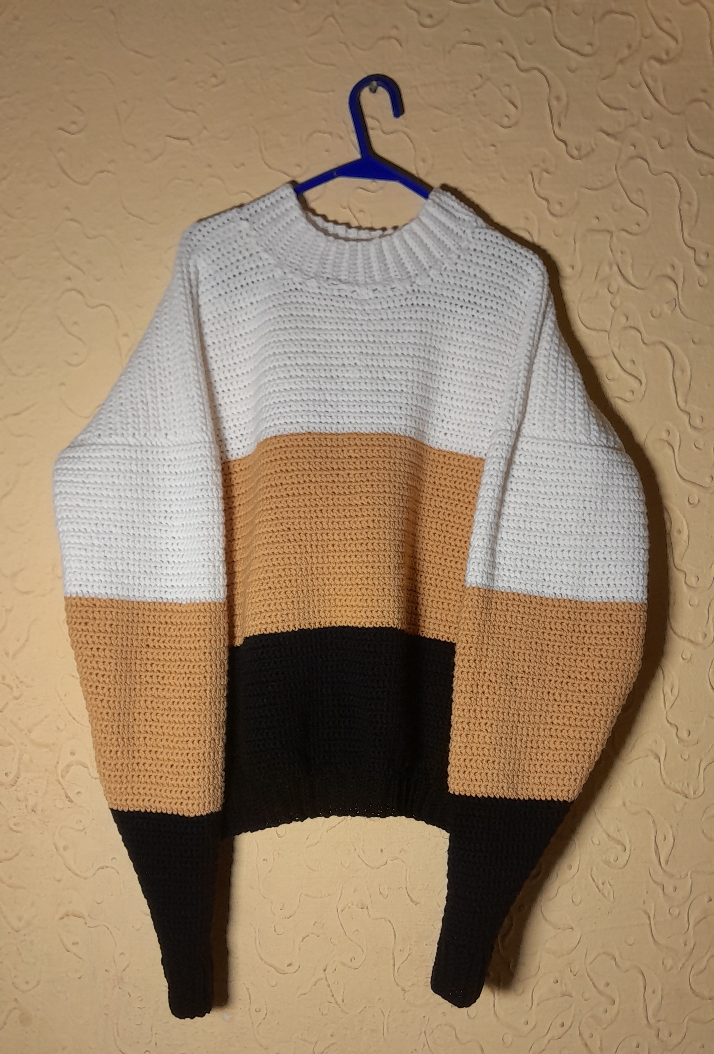 trio crochet sweater