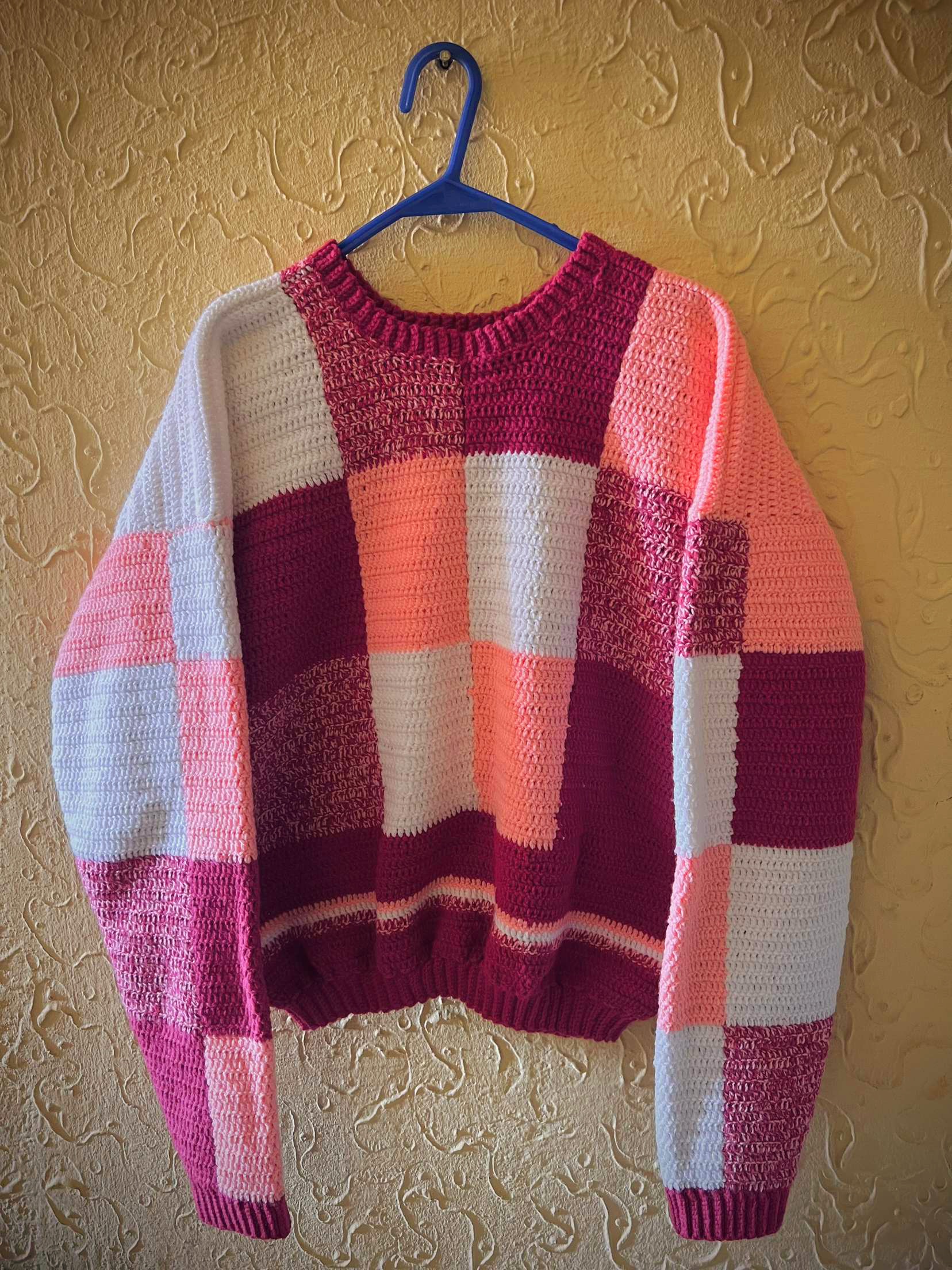 shell pink sweater
